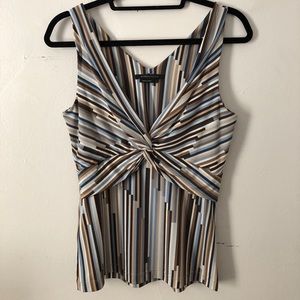 Blue & Brown striped BCBG blouse! Size small.